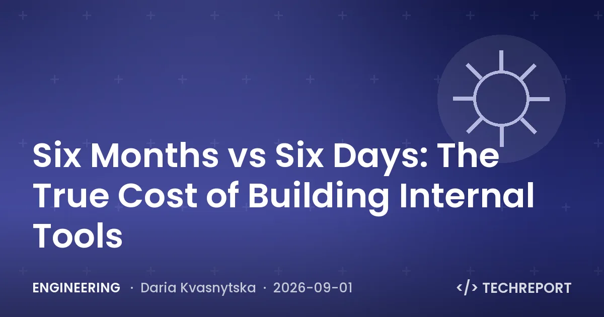 Engineering — Six Months vs Six Days: The True Cost of Building Internal Tools