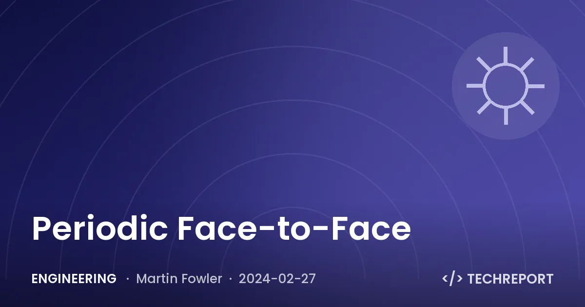 Engineering — Periodic Face-to-Face