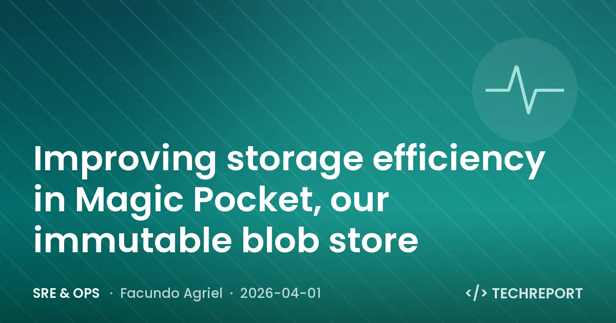 SRE & Ops — Improving storage efficiency in Magic Pocket, our immutable blob store