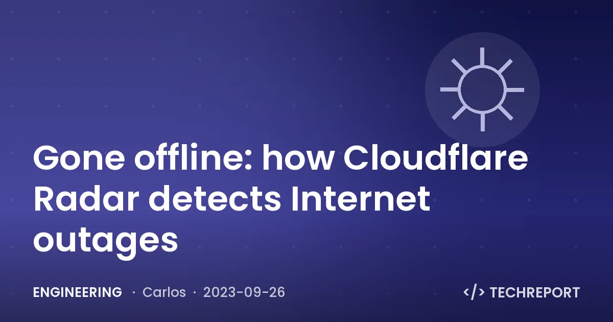 Engineering — Gone offline: how Cloudflare Radar detects Internet outages
