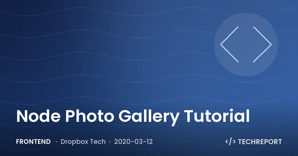 Node Photo Gallery Tutorial
