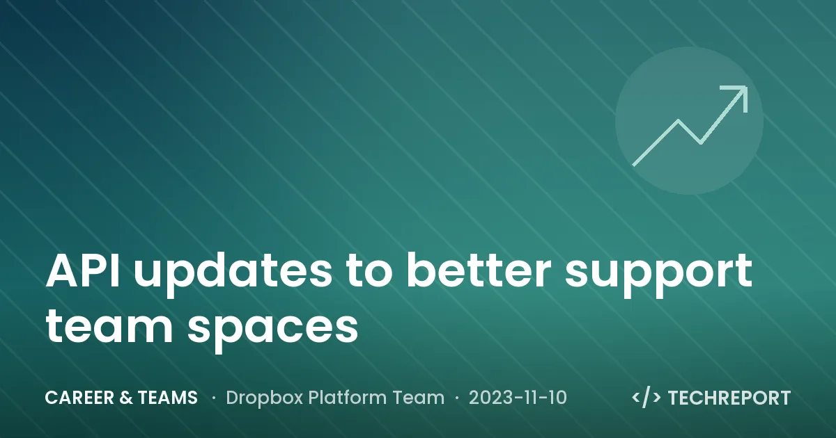 Career & Teams — API updates to better support team spaces