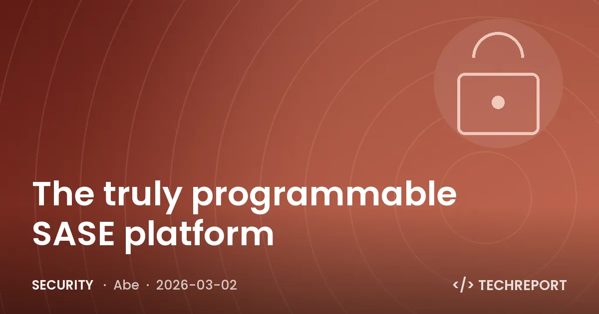 Security — The truly programmable SASE platform