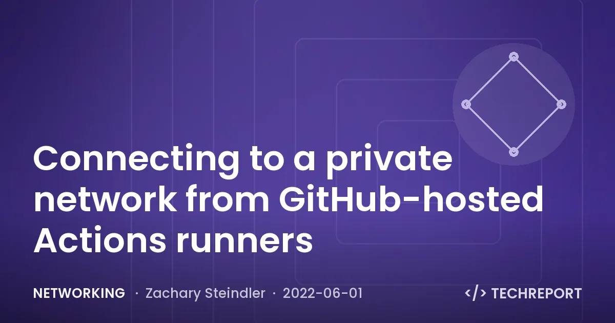Connecting to a private network from GitHub-hosted Actions runners