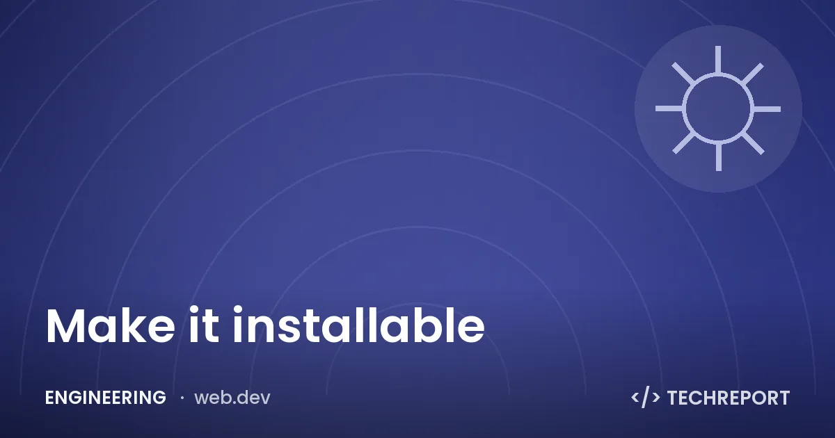 Make it installable