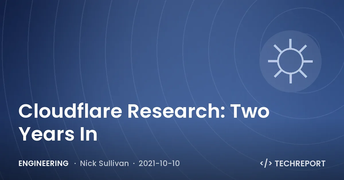 Engineering — Cloudflare Research: Two Years In