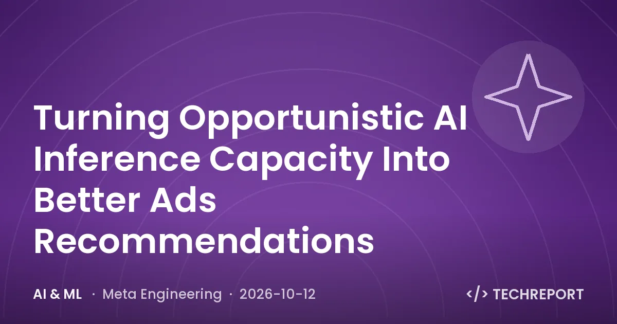 AI & ML — Turning Opportunistic AI Inference Capacity Into Better Ads Recommendations