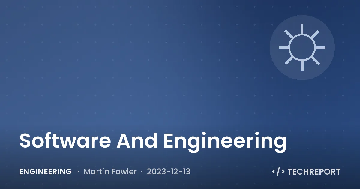 Software And Engineering