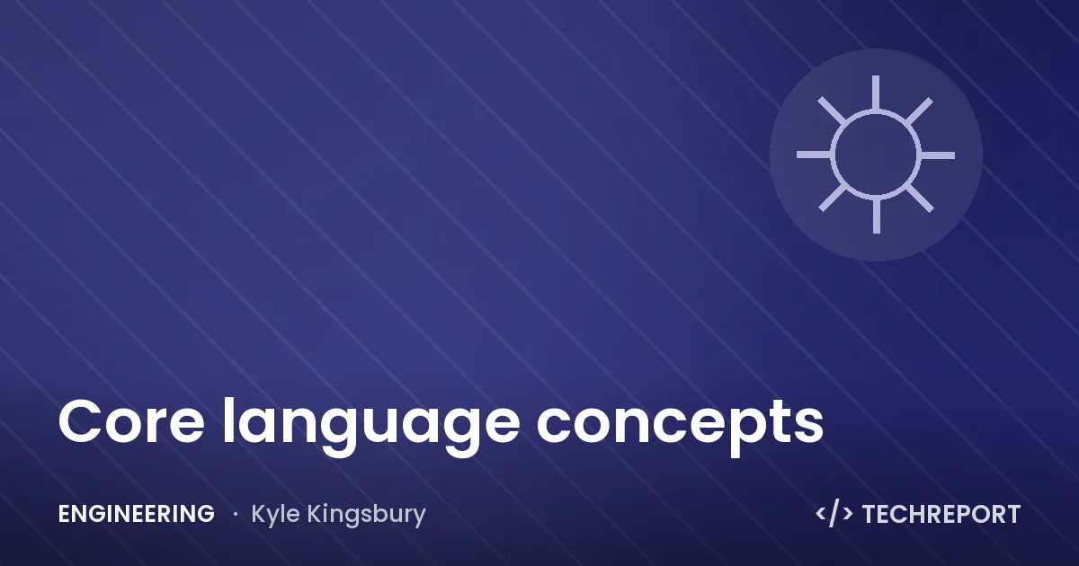 Core language concepts