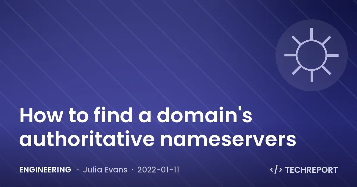 How to find a domain's authoritative nameservers