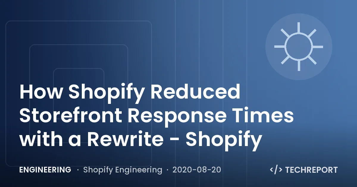 How Shopify Reduced Storefront Response Times with a Rewrite - Shopify