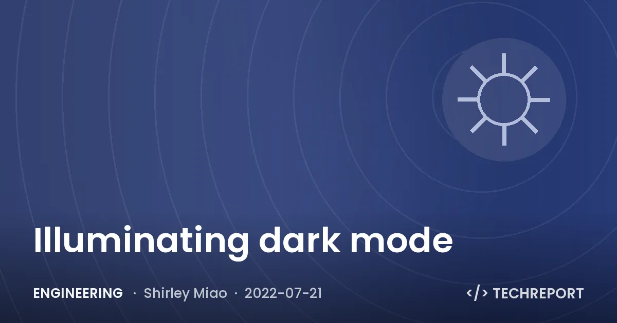 Illuminating dark mode