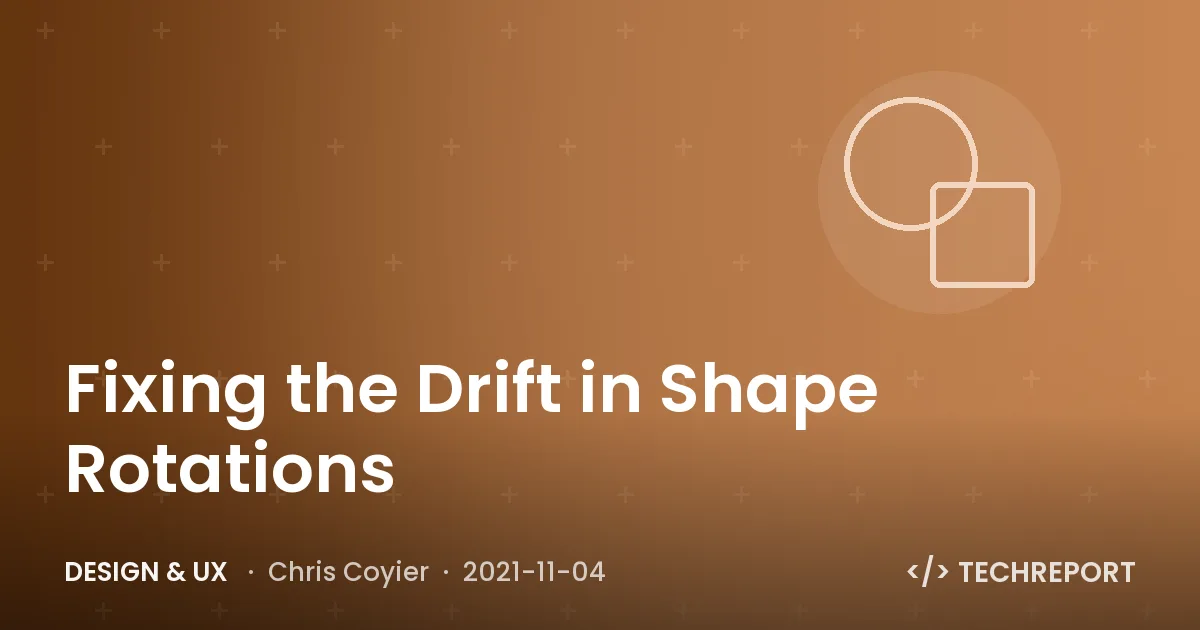 Fixing the Drift in Shape Rotations