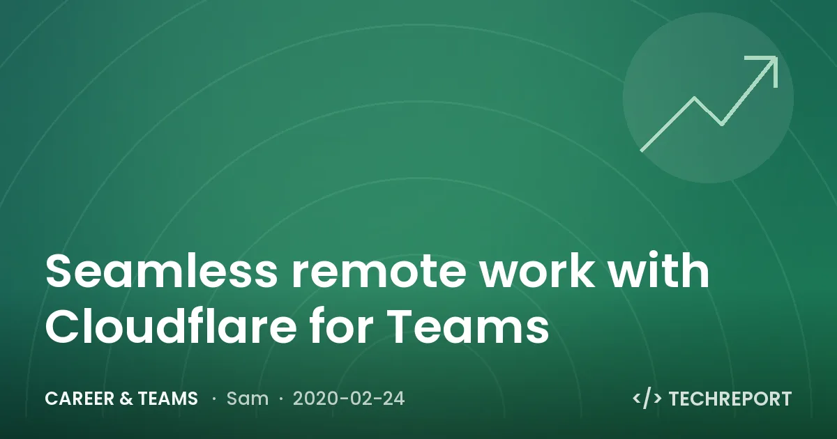 Career & Teams — Seamless remote work with Cloudflare for Teams
