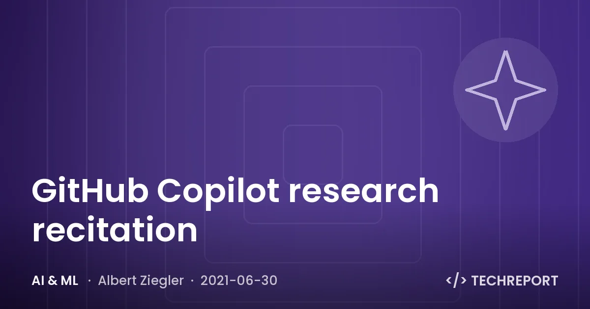 GitHub Copilot research recitation