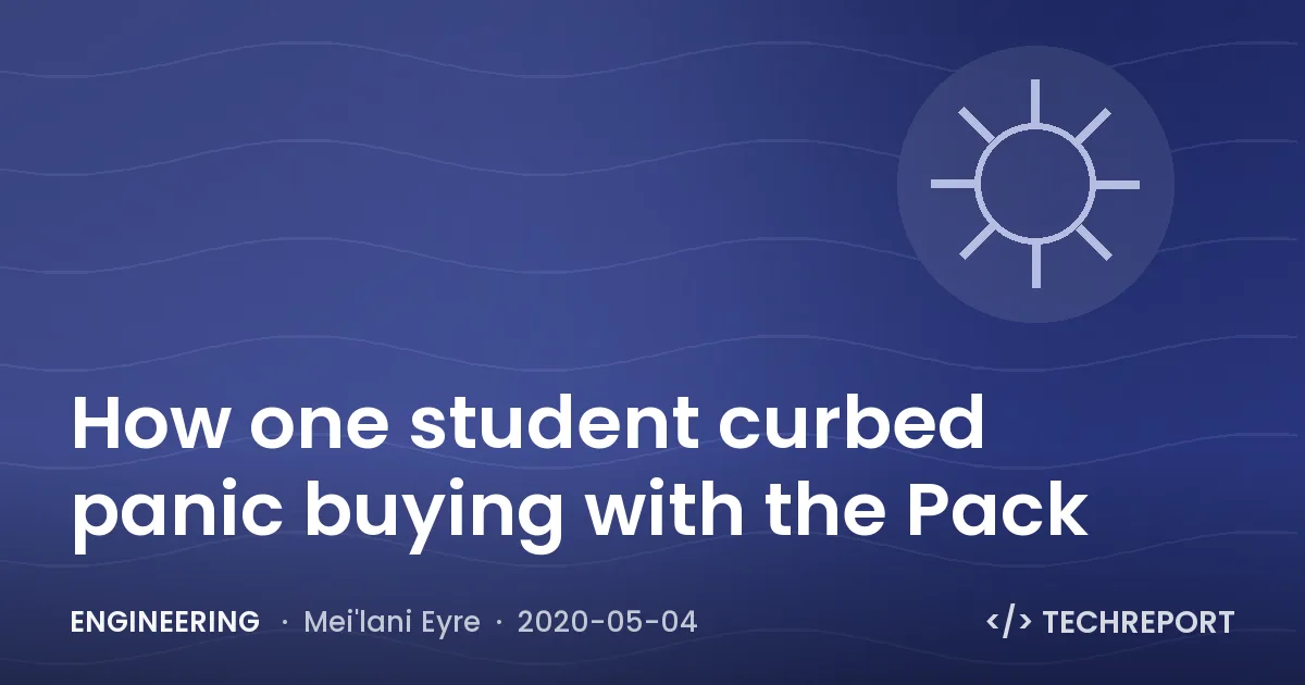 How one student curbed panic buying with the Pack