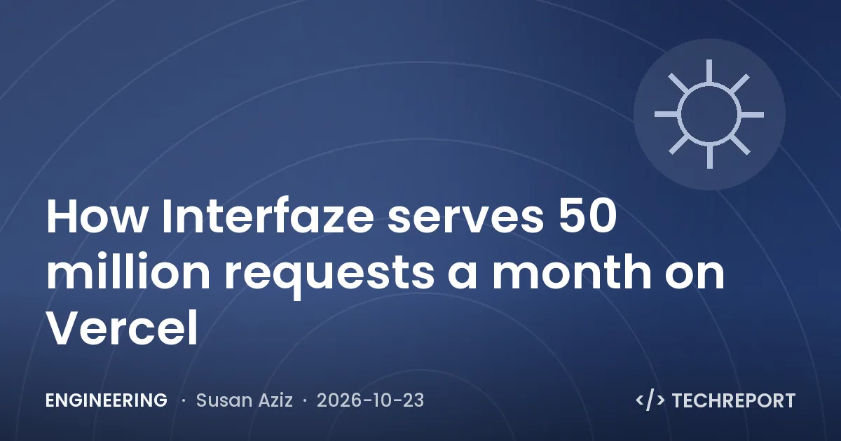 How Interfaze serves 50 million requests a month on Vercel