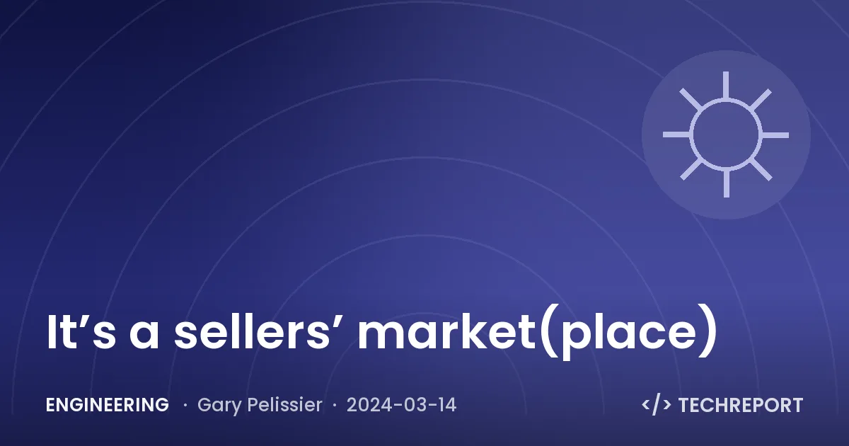 It’s a sellers’ market(place)