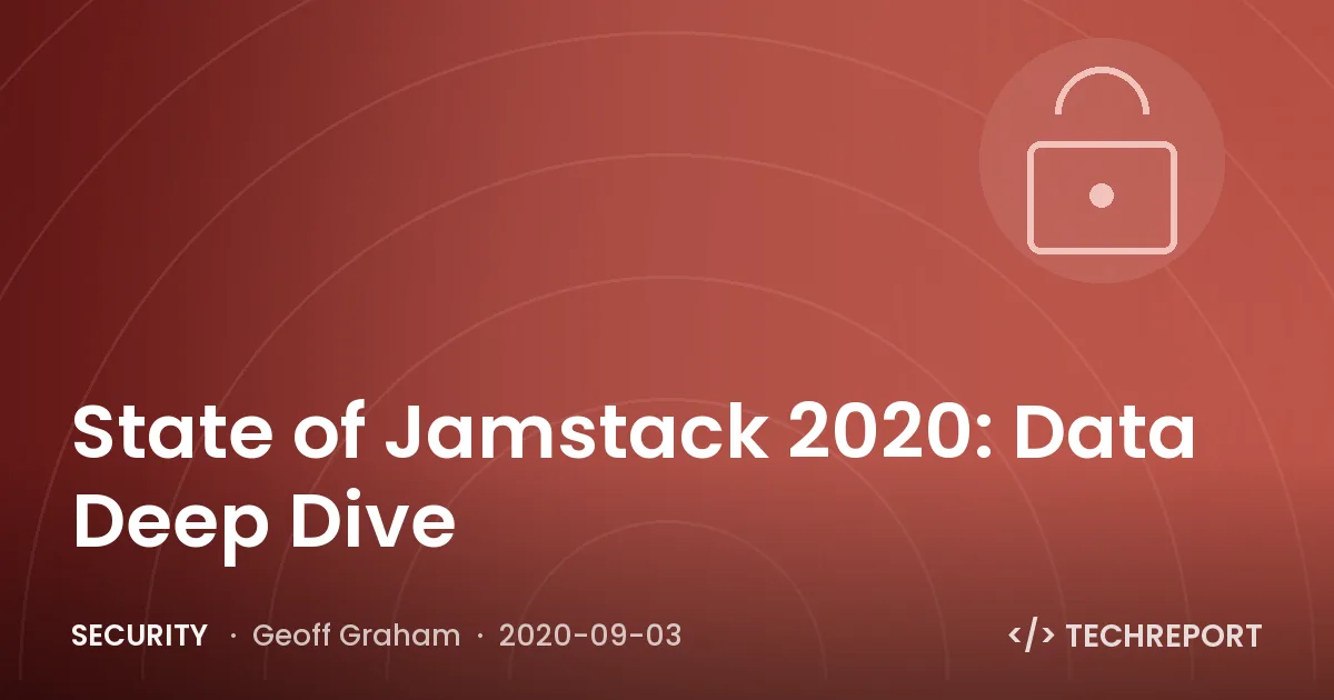 State of Jamstack 2020: Data Deep Dive
