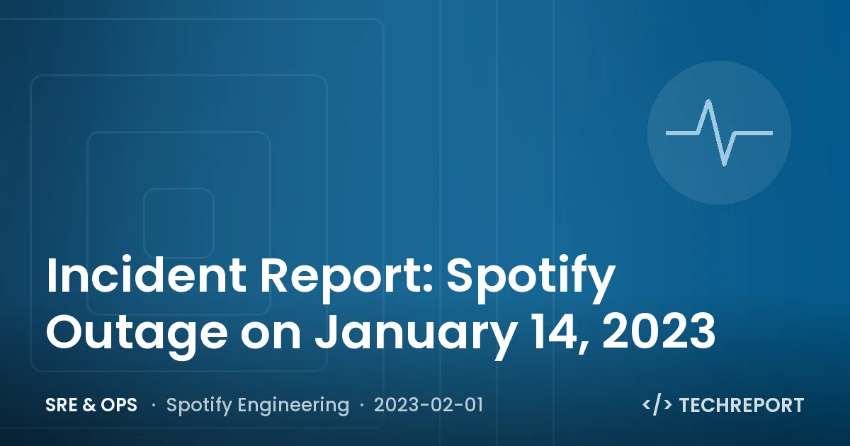 SRE & Ops — Incident Report: Spotify Outage on January 14, 2023