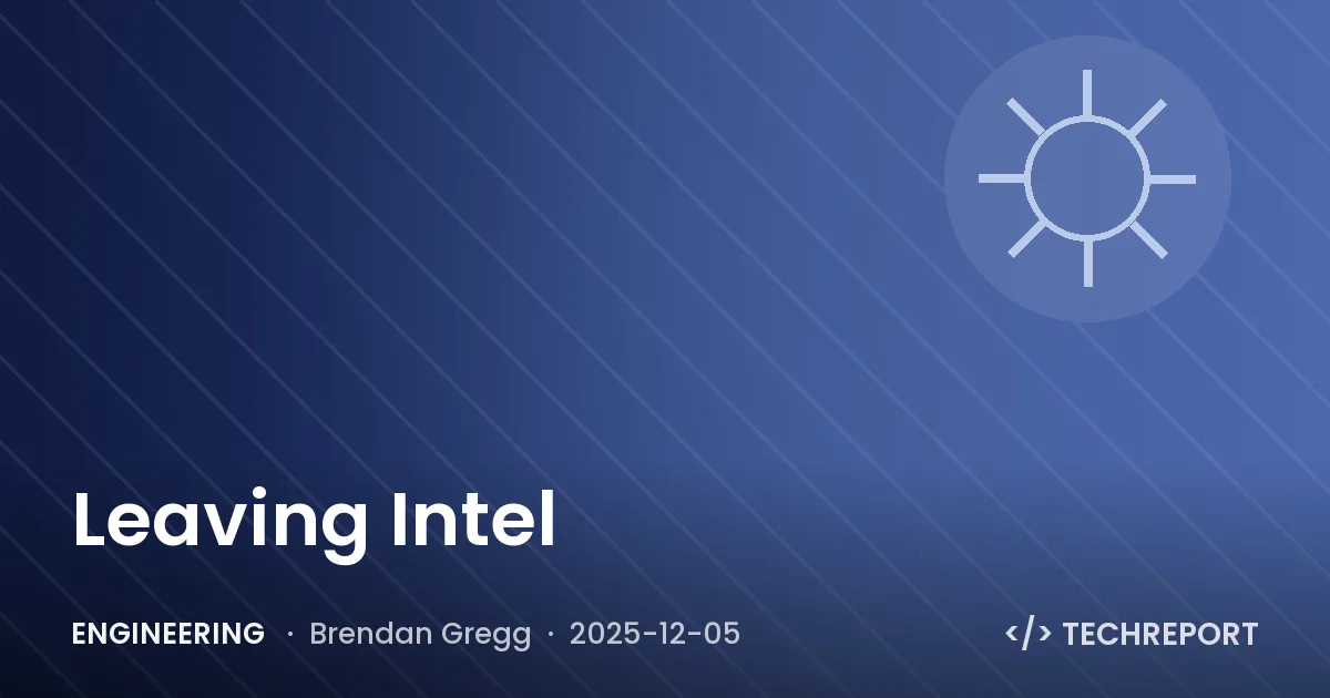 Leaving Intel