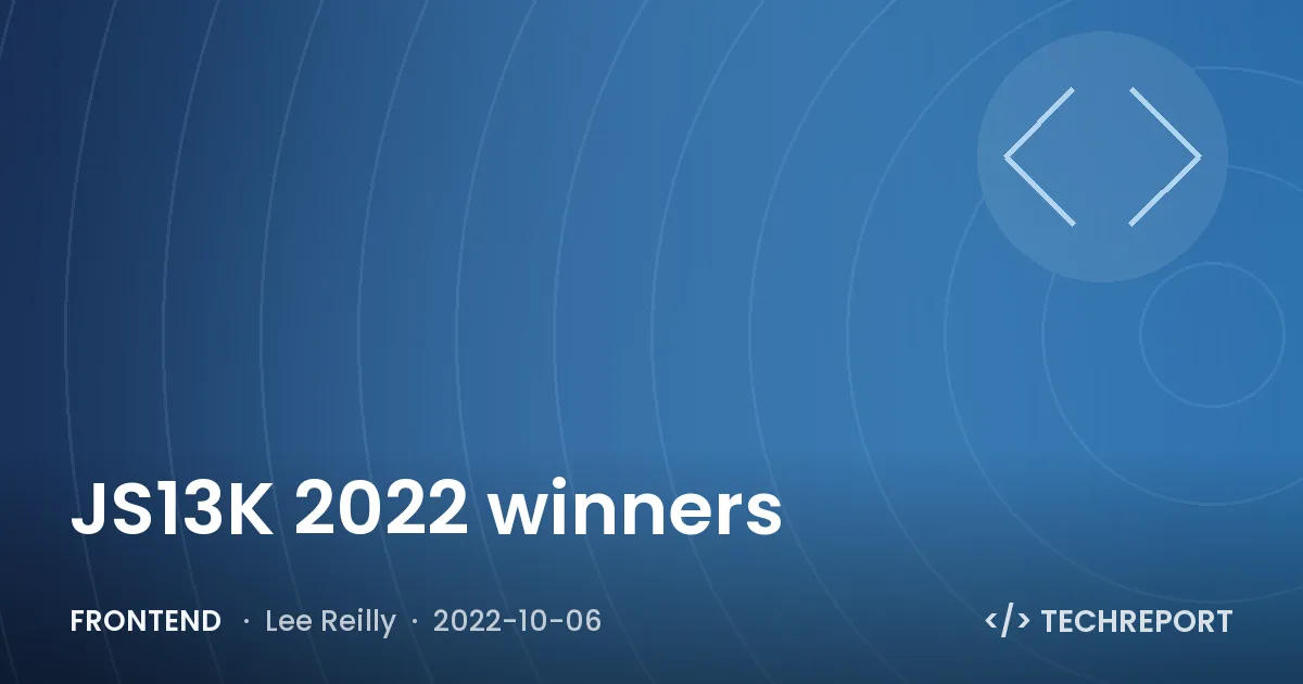 Frontend — JS13K 2022 winners 🏆