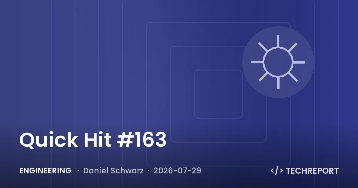 Engineering — Quick Hit #163
