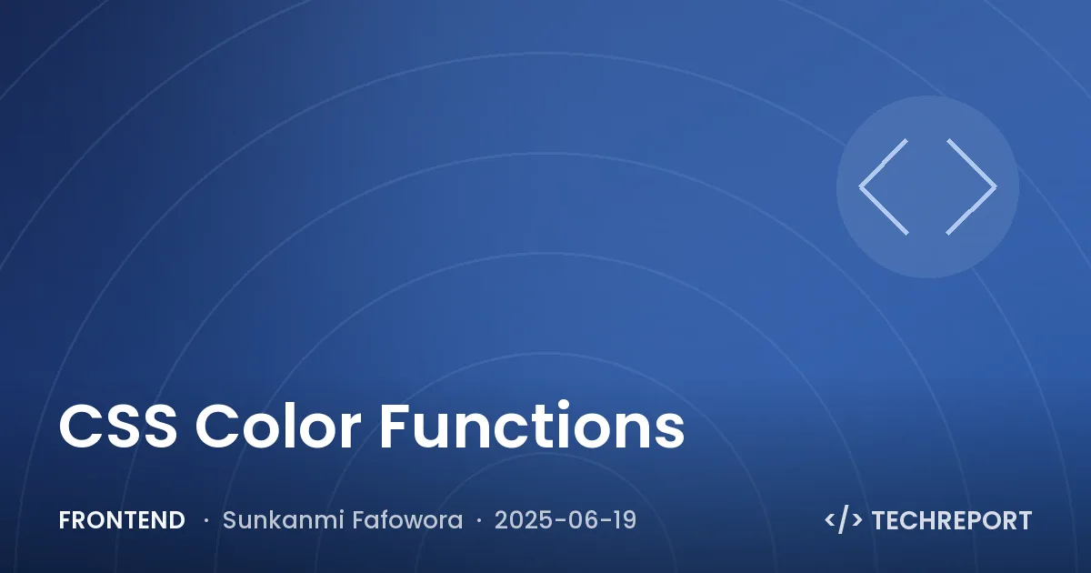 CSS Color Functions