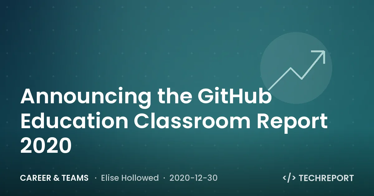 Career & Teams — Announcing the GitHub Education Classroom Report 2020