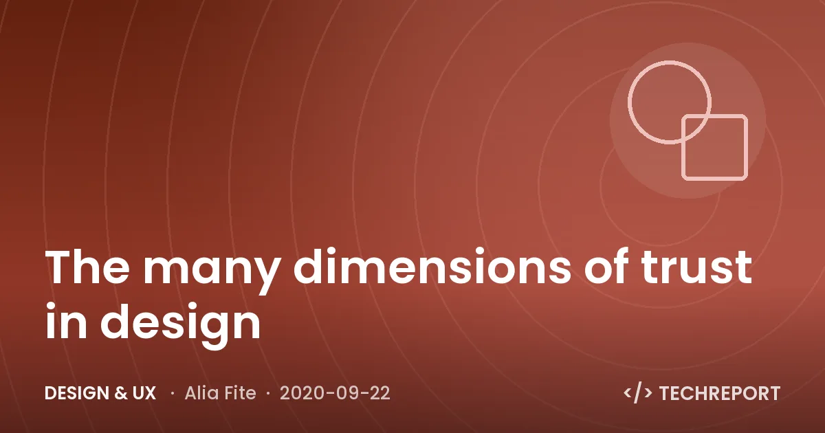 The many dimensions of trust in design