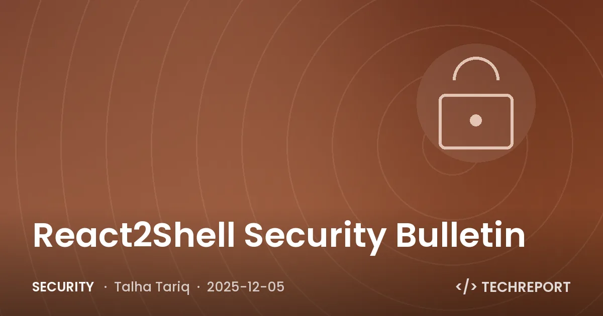 React2Shell Security Bulletin