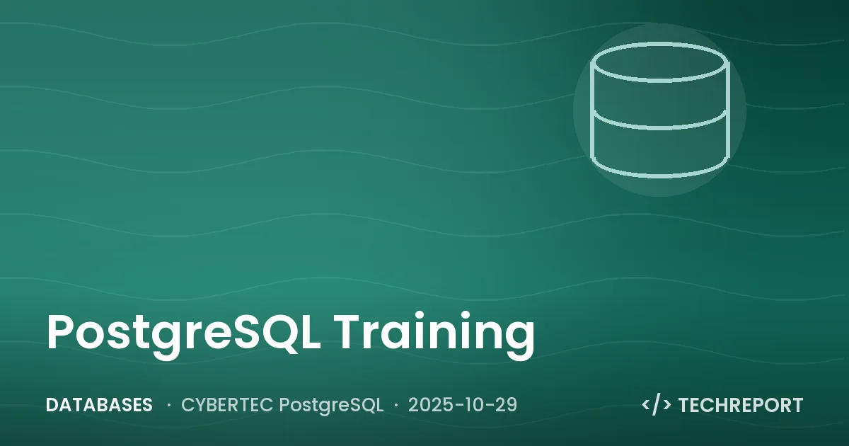 PostgreSQL Training