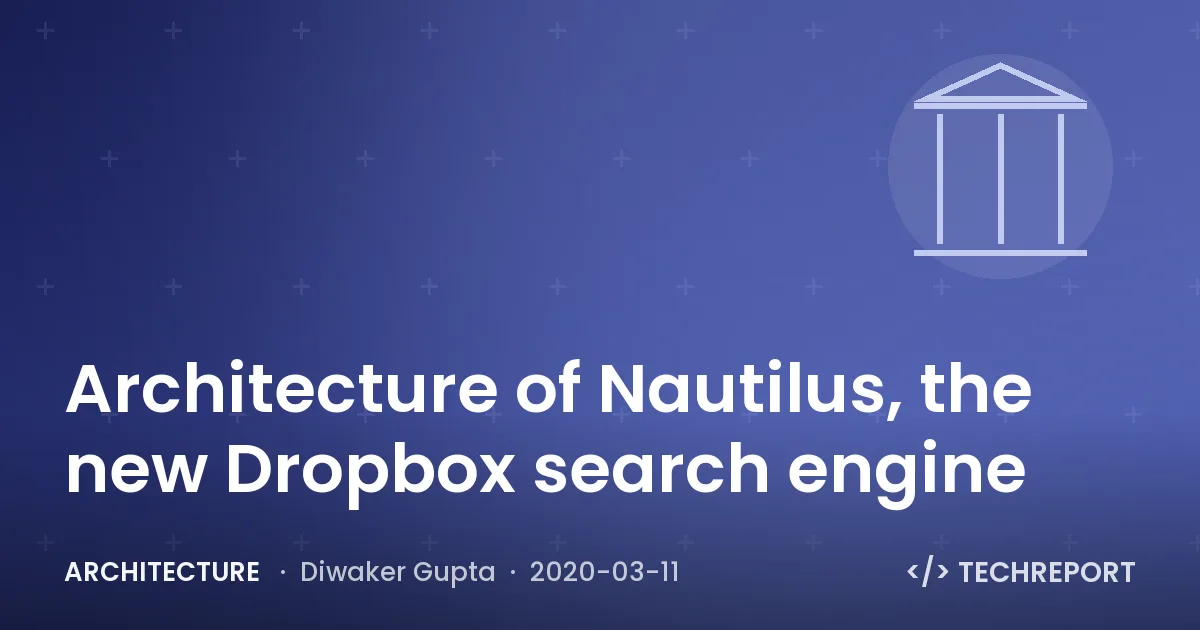 Architecture of Nautilus, the new Dropbox search engine