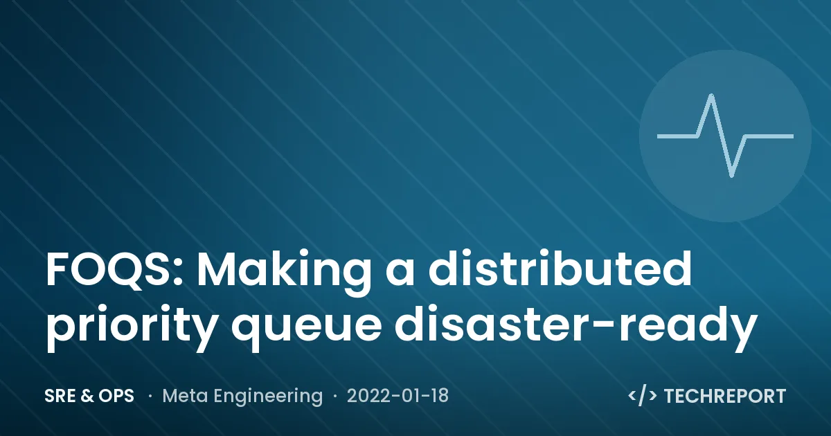 SRE & Ops — FOQS: Making a distributed priority queue disaster-ready
