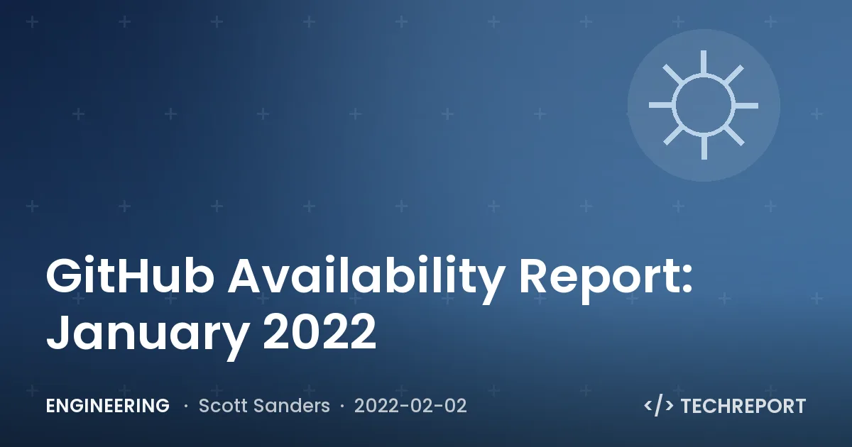 GitHub Availability Report: January 2022