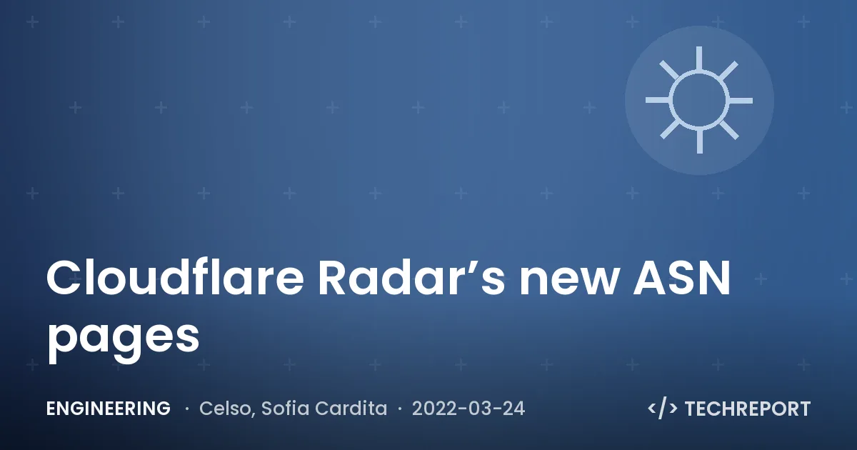 Cloudflare Radar’s new ASN pages