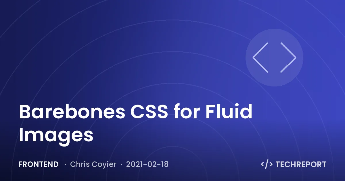 Barebones CSS for Fluid Images