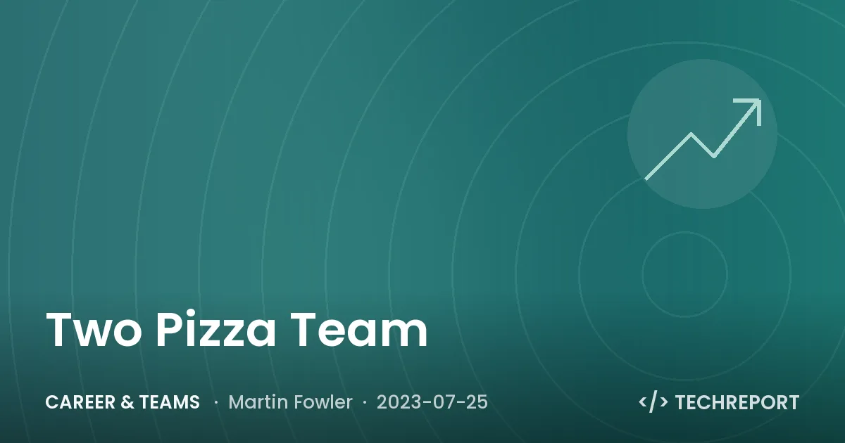 Career & Teams — Two Pizza Team