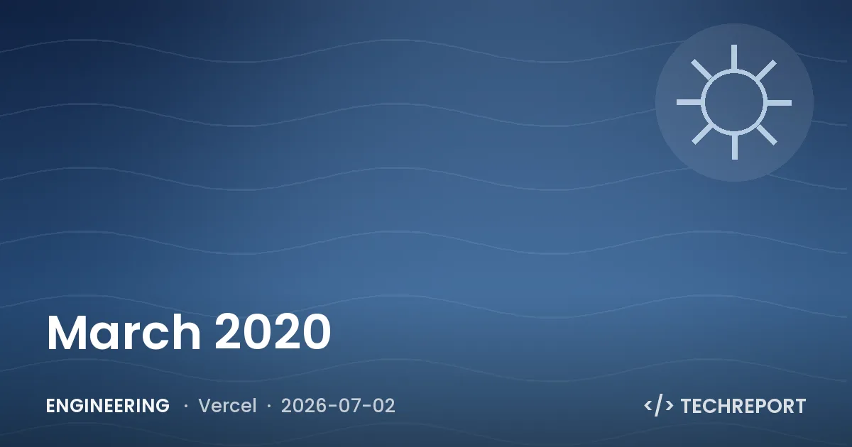 Engineering — March 2020