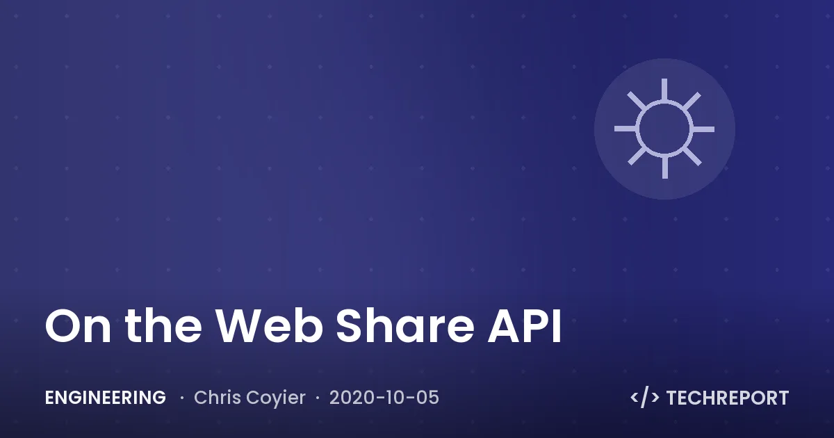 On the Web Share API