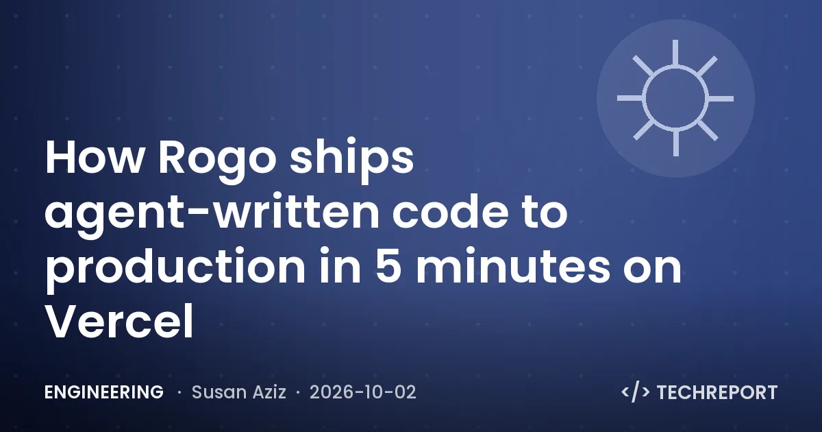 How Rogo ships agent-written code to production in 5 minutes on Vercel
