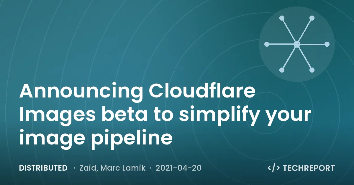 Distributed — Announcing Cloudflare Images beta to simplify your image pipeline